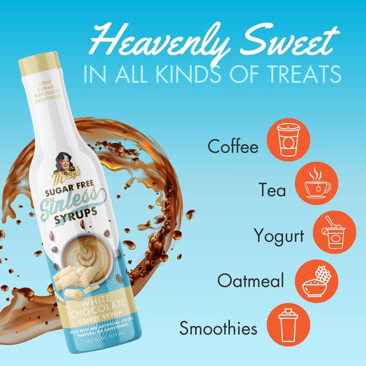 Miss Mary's Mix - Wholesale Flavored Syrup - White Chocolate Sugar Free Sinless Syrups5
