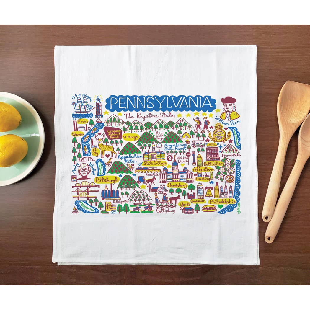 Allport Editions - Wholesale Tea Towel - Statescapes Towel Series - see all 29 States!22