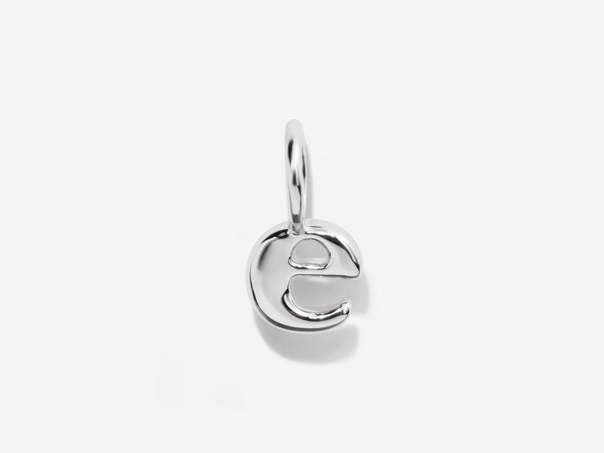Little Sky Stone - Wholesale Individual Charm/Pendant - Lowercase Initial Letter Silver Charm4