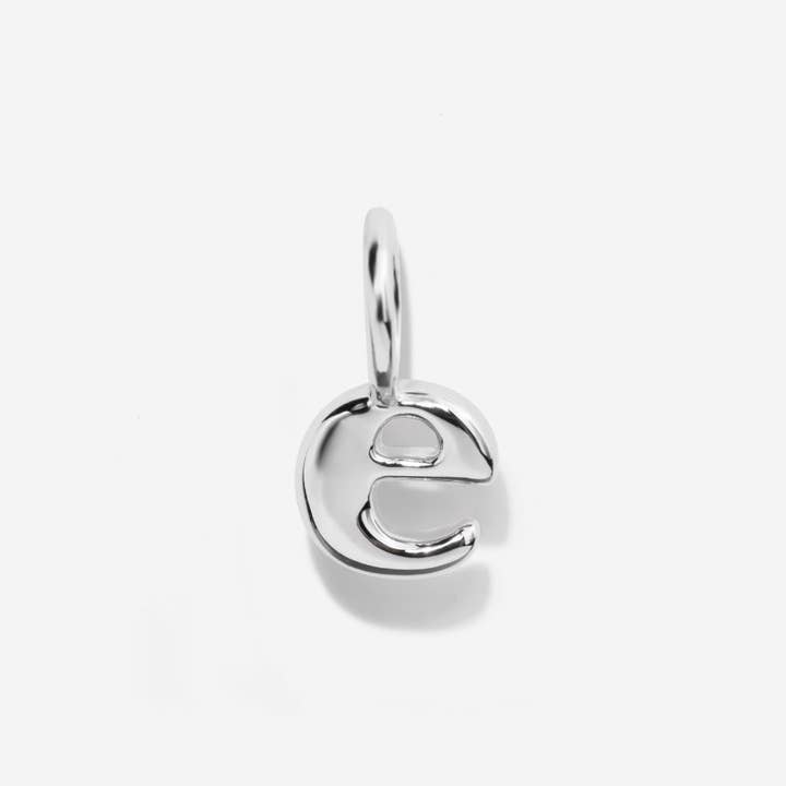 Little Sky Stone - Wholesale Individual Charm/Pendant - Lowercase Initial Letter Silver Charm4