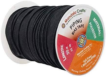 Mandala Crafts - Wholesale Craft Supplies - Mandala Crafts Maxi Piping Trim, Single Fold Bias Tape, Welting Cord from Cotton Polyester for Sewing, Trimming, Upholstery17