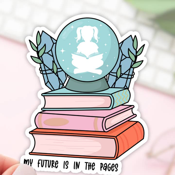 My Future is in The Pages Stickers / Bookish Stickers for wholesale by Book Lover Merch Shop