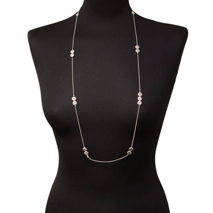 Cascading Mini Disc Halskette aus Silber NK156S für den Großhandel von Jess & Lou