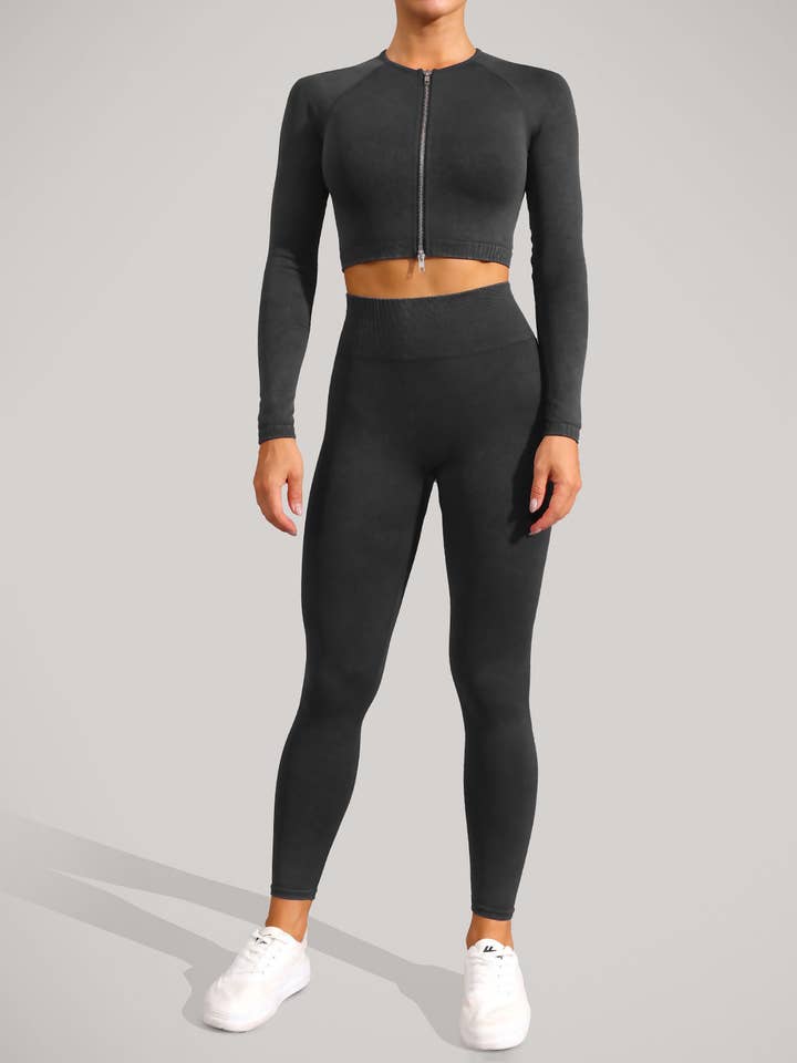 Crave by FW – Engroshandel Sports-/loungeleggings – til kvinder – Højtaljede Tie Dye Yoga Tights Leggings10