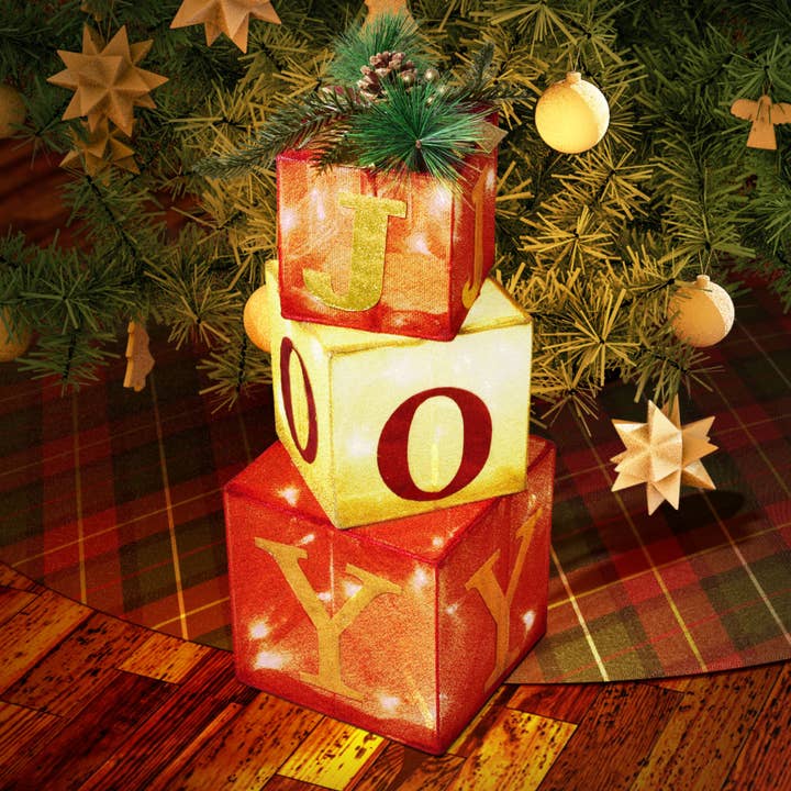 Fun Little Toys - Wholesale Christmas decoration - 3PCS Christmas Lighted Gift Boxes: Illuminate Your Holiday7