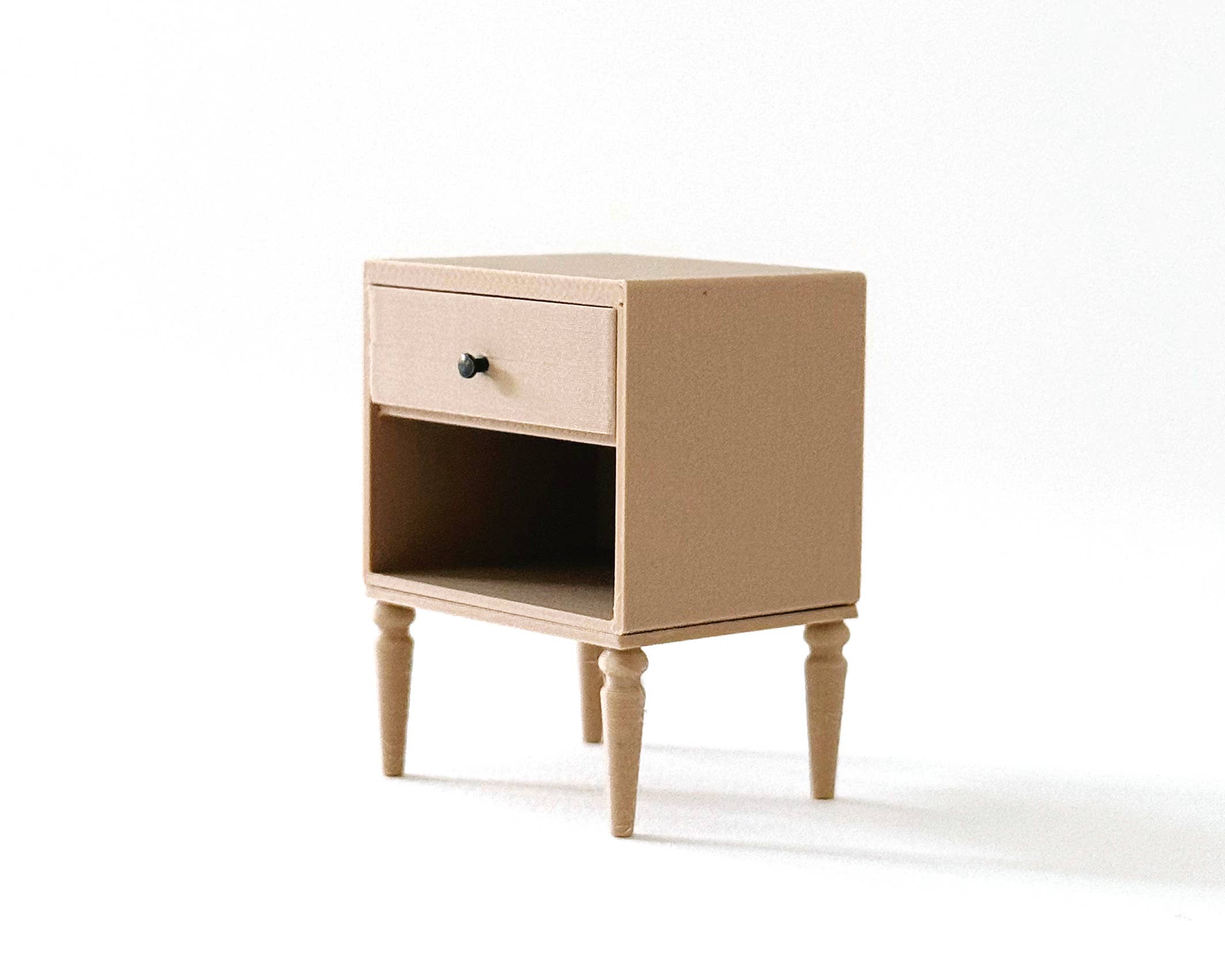 Miniette - Wholesale Doll Accessory Kit - Kids - Miniature Dollhouse Nightstand – Modern Side Table6