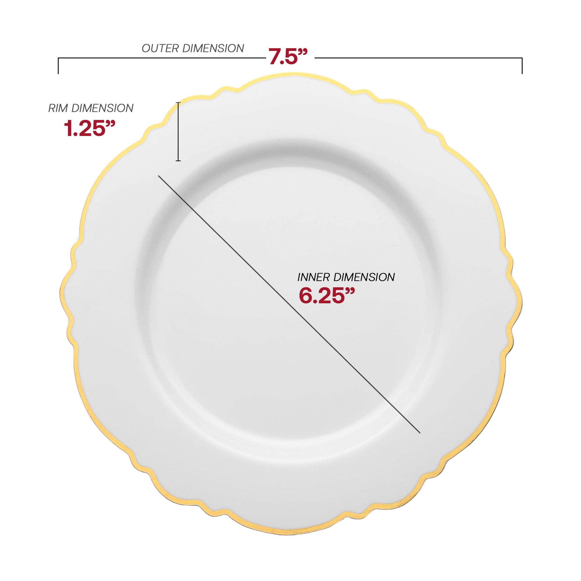 Smarty had a Party – Großhandel Essgeschirr-Set – Weißes Einweggeschirr-Set mit Goldrand - 120 Gäste3