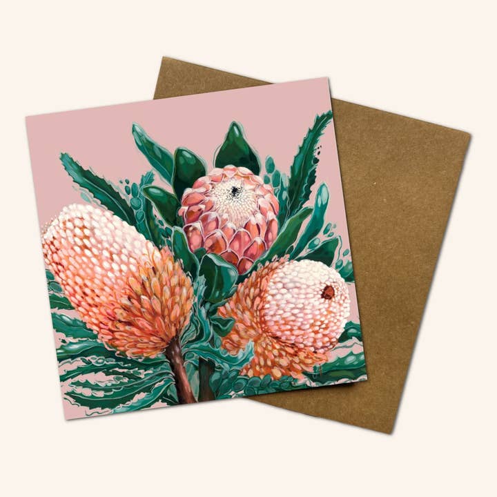 New design - 'From the Garden' Greeting Card for wholesale by Jess Hutchison Art