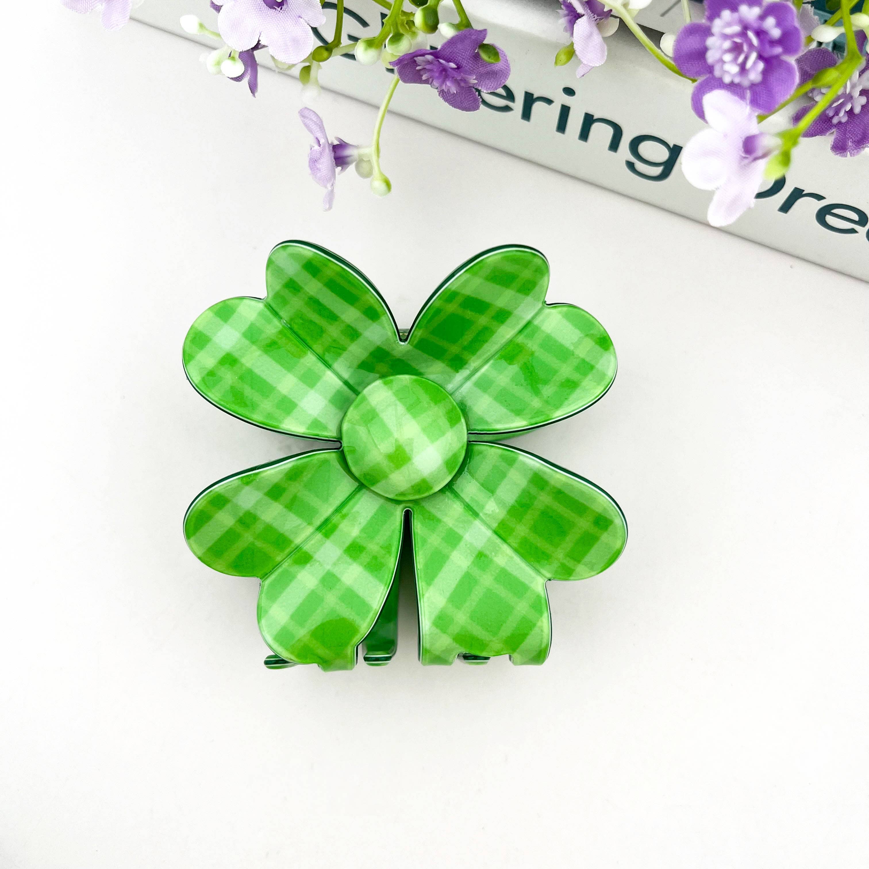 SoapElenGlen - Wholesale Hair Clip - Women's - Four-leaf Clover Claw Clip, St. Patrick's Day Hair Clip5