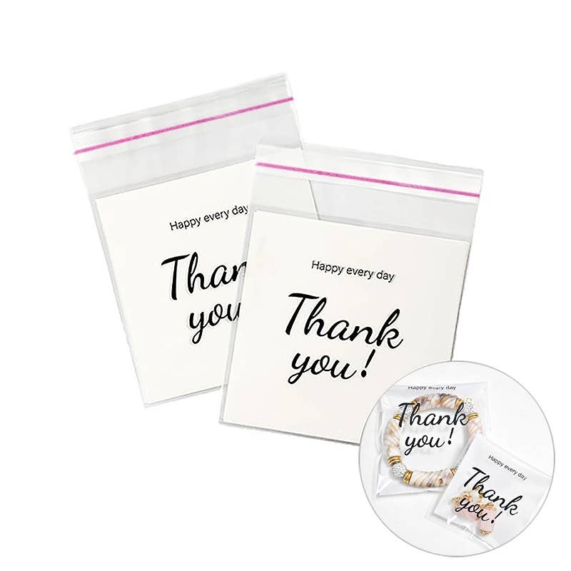 AMORINO SRL - Wholesale Gift Bag - 200PCS PLASTIC THANK YOU GIFT BAGS