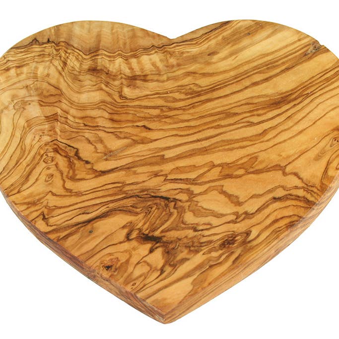 olivenholz-erleben - Wholesale Cutting board - Small heart breakfast board approx. 20 x 17 cm2