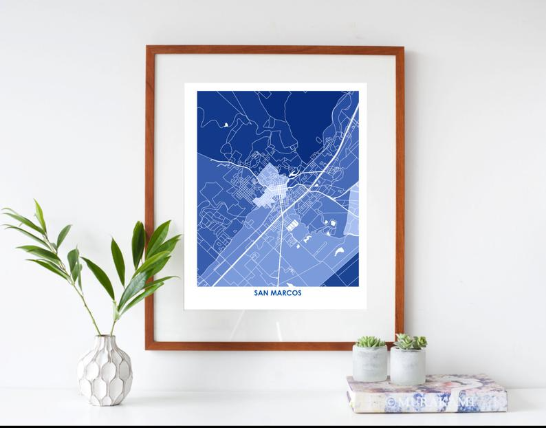 Juanita's Adventures - Wholesale Art Print - Juanitas San Marcos Map Print2