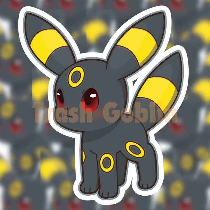 Umbreon Chibi Sticker for wholesale by Trash Goblin