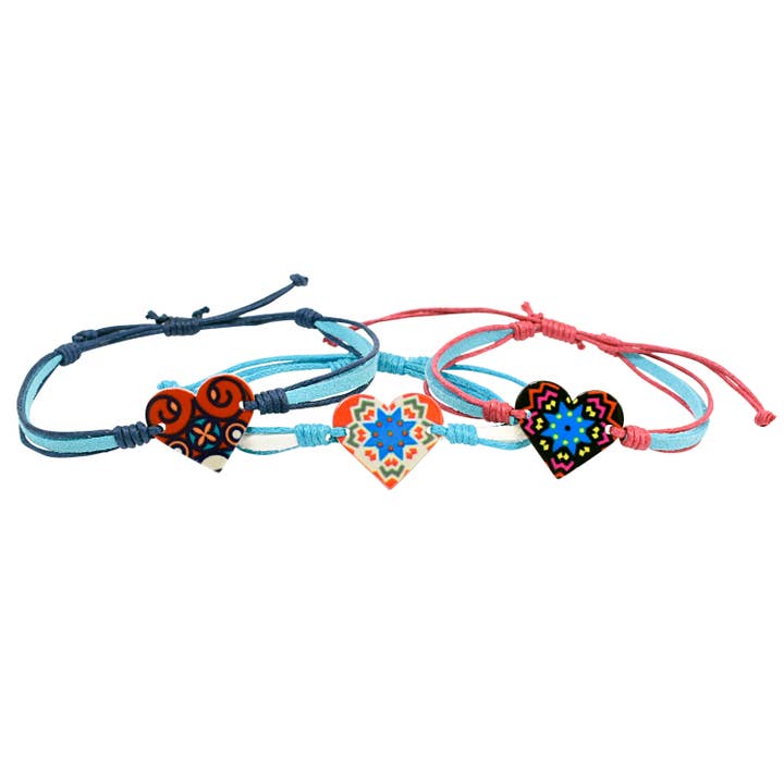 Snazzy Girls - Wholesale Charm/dangle bracelet - Heart Kid's Jewelry - Adjustable Bracelet1