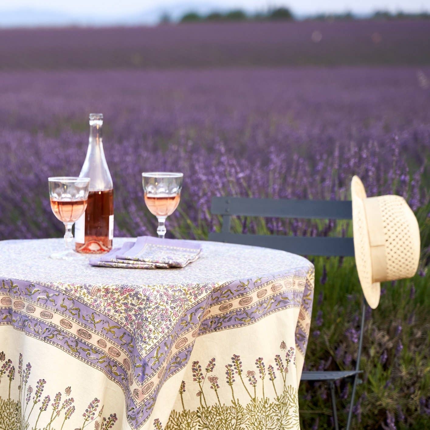 Couleur Nature – wholesale Tablecloth – Lavender Purple | French Tablecloth6
