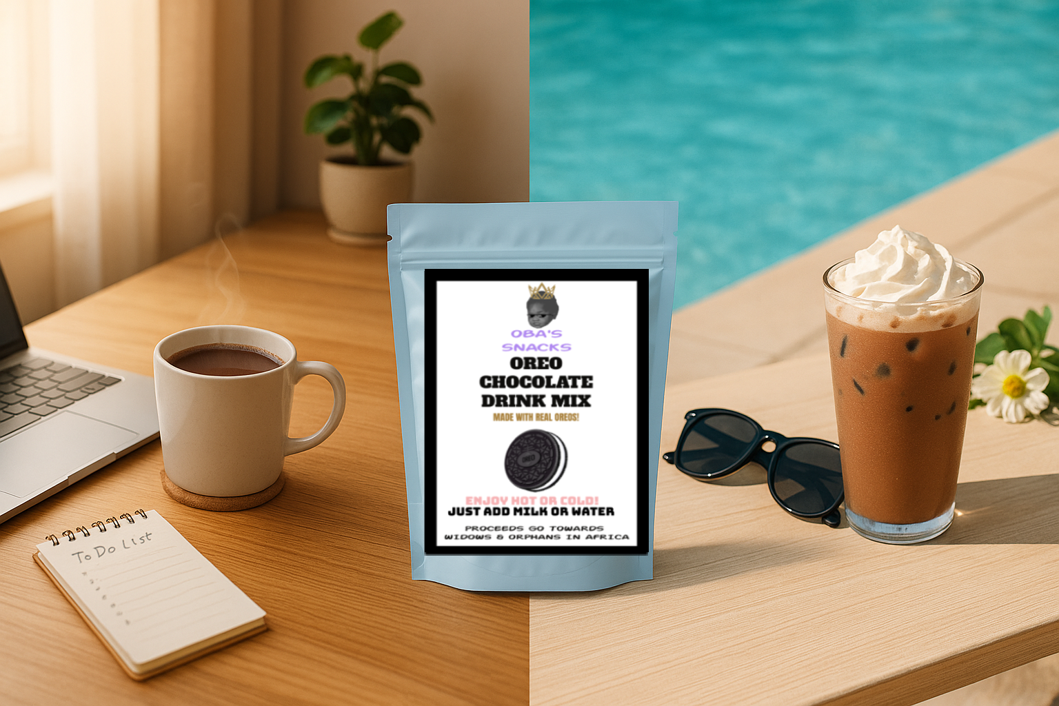 Maqoba - Wholesale Hot Cocoa Mix/Kit - Oreo flavored Chocolate Drink Mix (Enjoy Hot or Cold)4