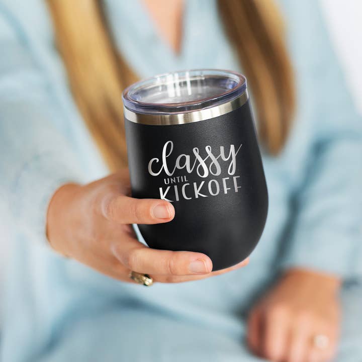 Viv&Lou - Wholesale Insulated Mug/Tumbler - Classy Until Kickoff Tumbler