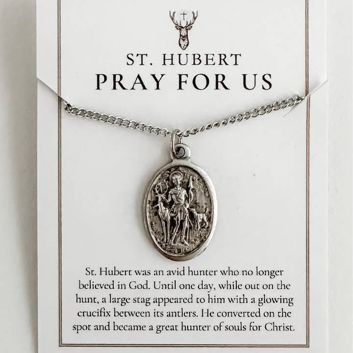 Lily & Lamb - Wholesale Pendant/Charm Necklace - St. Hubert Medal