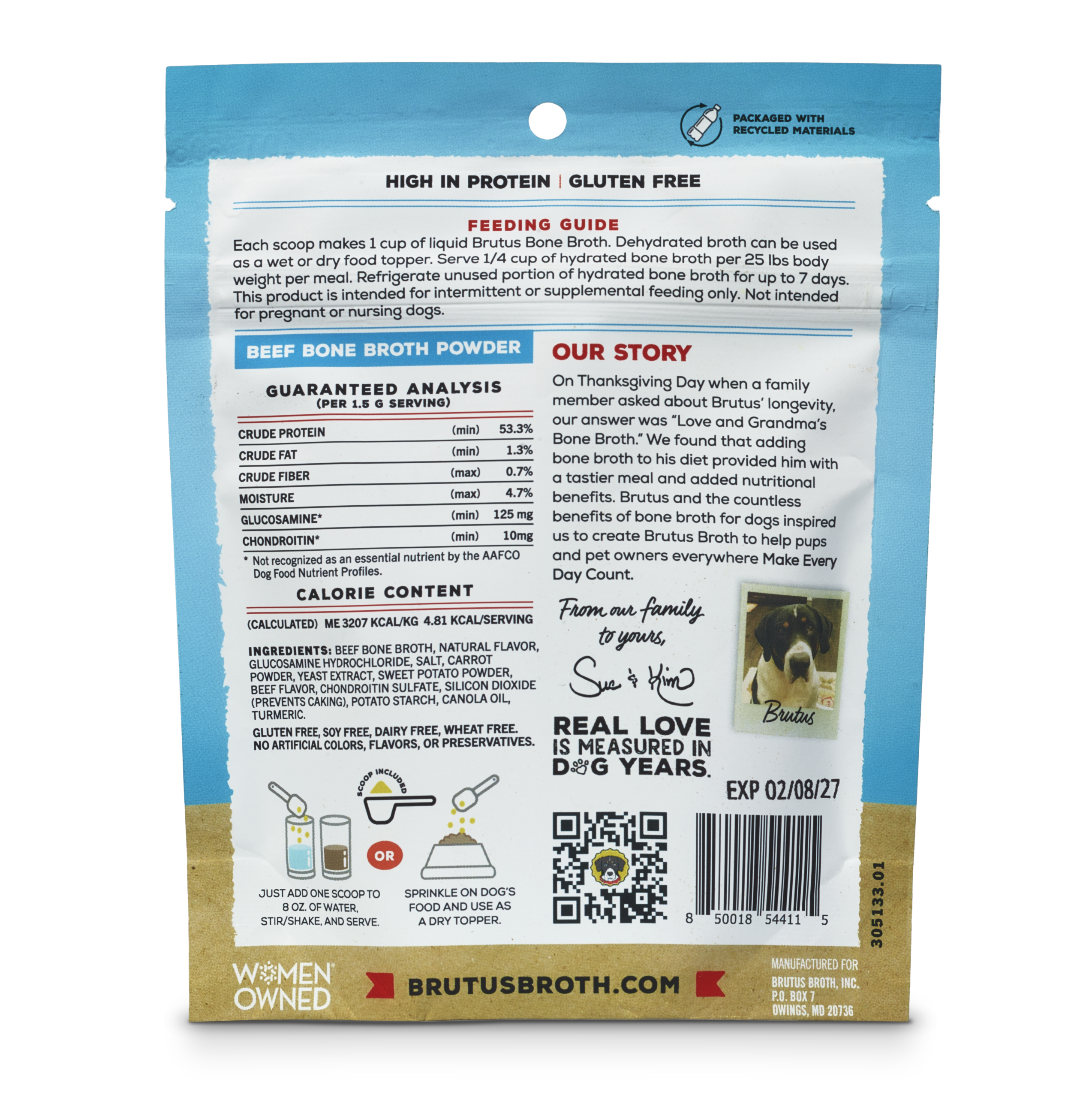 Alamo Pet Experts - Wholesale Pet Food - Dog - BBB Hip & Joint - Beef Instant Bone Broth Mega Pack (3.5oz)1
