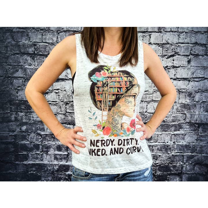 Outer Place - Wholesale Tank Top - Women's - Nerdy Dirty Inked and Curvy Sleeveless Muscle Tee