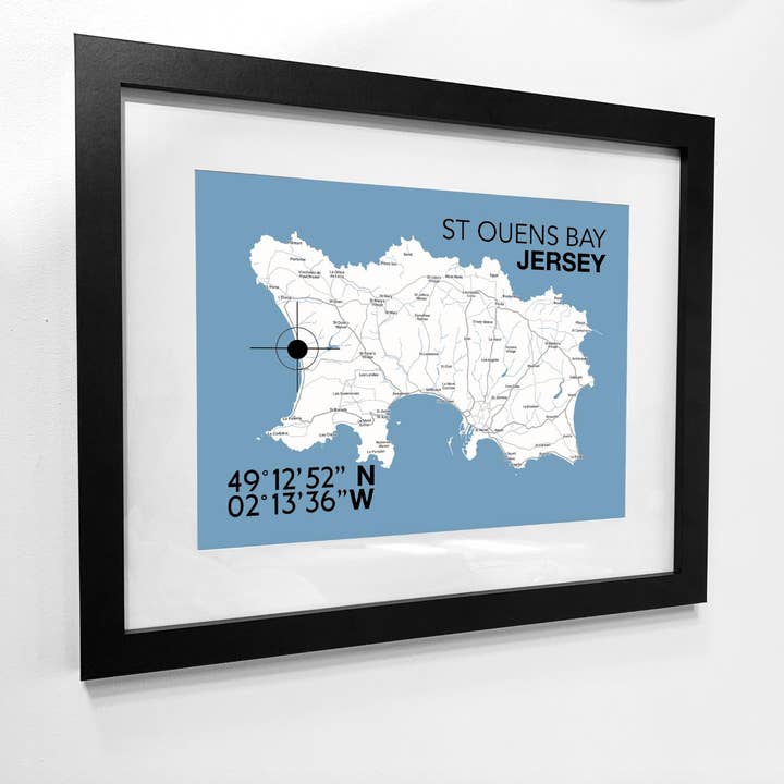 St Ouens Bay Landmärkeskarta för wholesale av SeaKisses