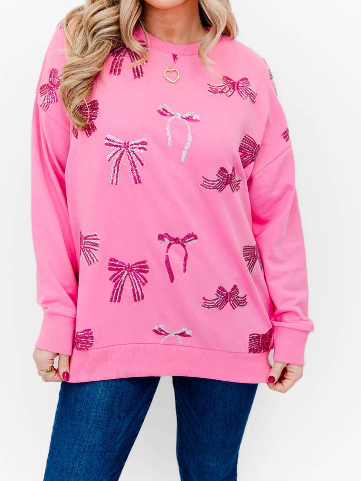 Whiskey Darling - Wholesale Sweatshirt - Women's - Blushing Bows Sweatshirt3