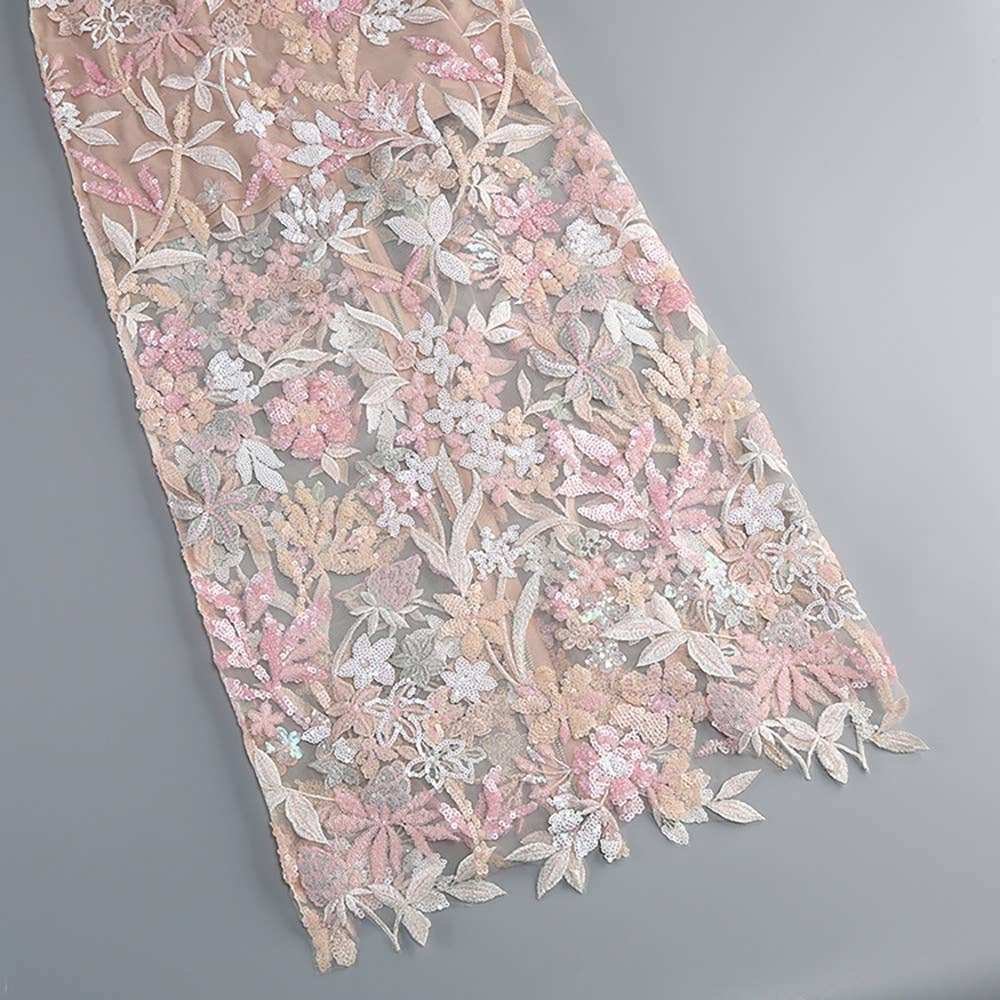 Productseeker - Wholesale Gown - Women's - DR578 Elegant Off-Shoulder Floral Embroidered Sequin Dress19