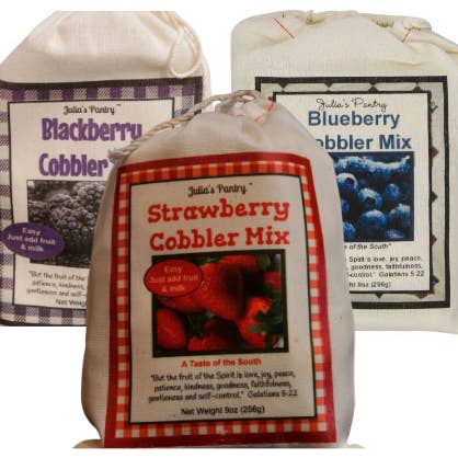 Julia's Southern Foods, LLC - Wholesale Cake Mix - Berry Best Cobbler Trio Sampler (2 ea Berry Flavor)