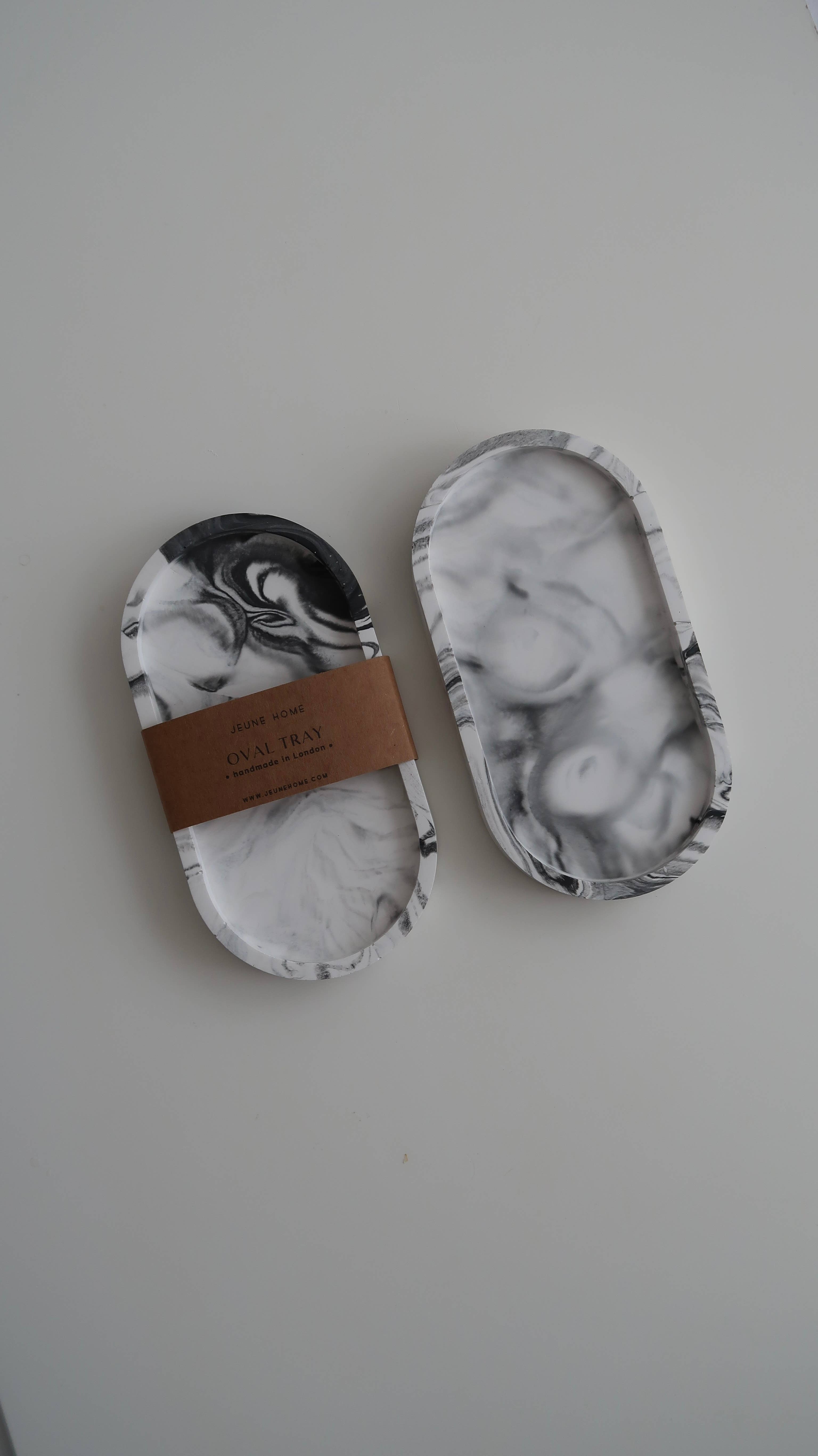 Jeune Home - Wholesale Decorative Tray - Oval Concrete Tray | tray for candles | jewellery tray4