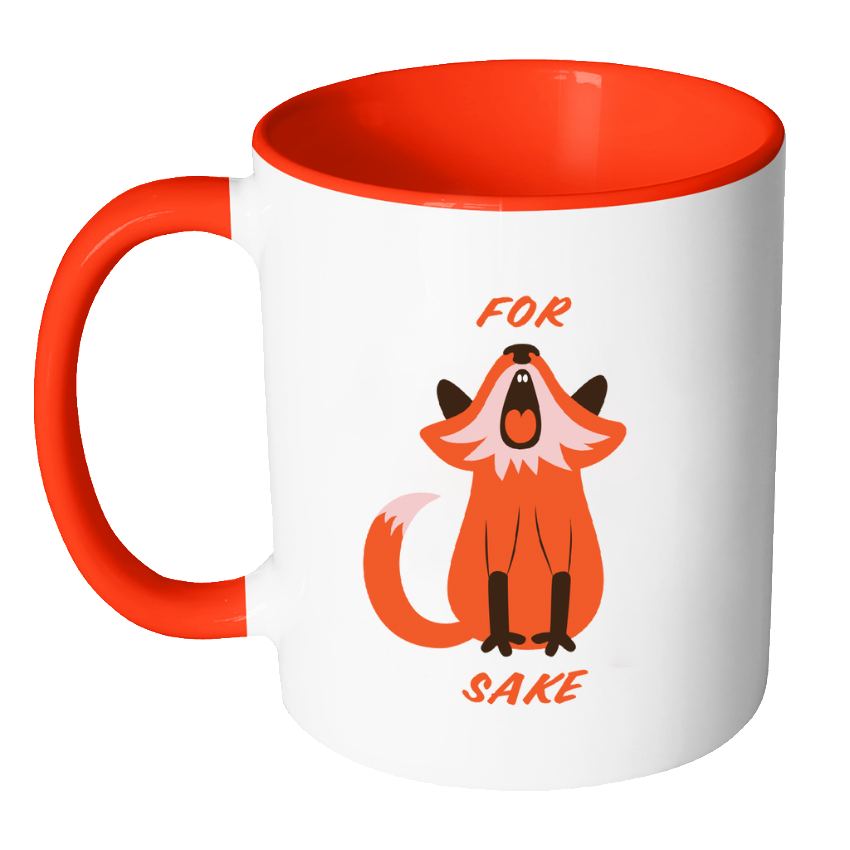 Disrupted Industries - Wholesale Coffee Mug - For Fox Sake Coloured Accent Mug2