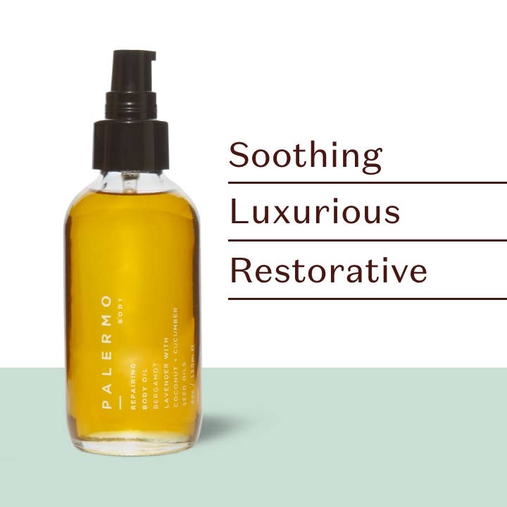 4oz | Repairing Body Oil - Bergamot + Lavender for wholesale by Palermo Body