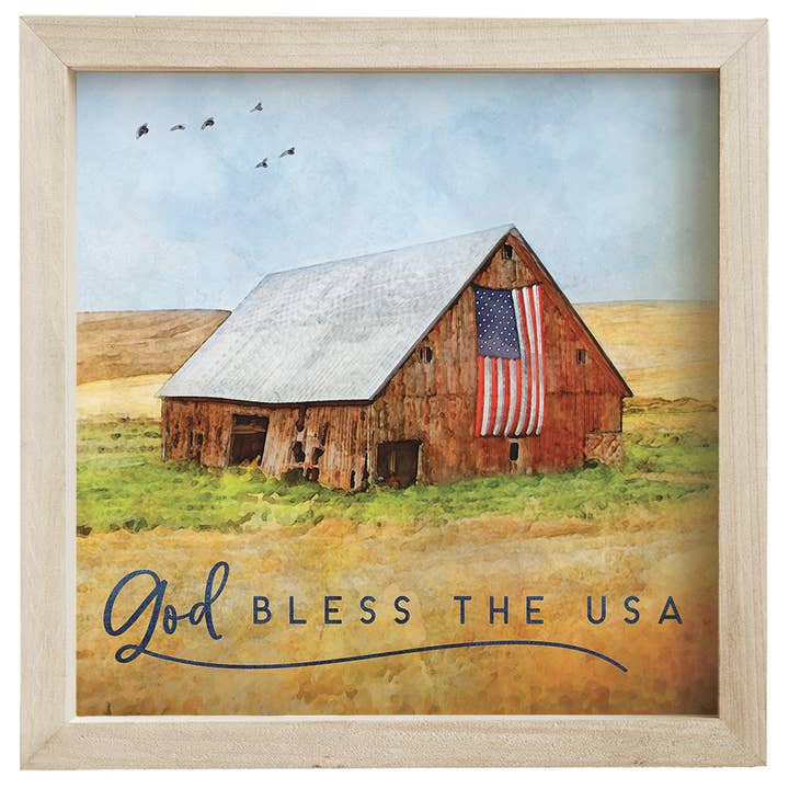 God Bless The USA - Rustic Frames for wholesale by Sincere Surroundings