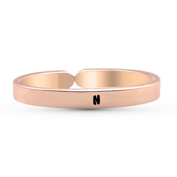Camilla Limón - Wholesale Band/Stacked Ring - Initial Adjustable, Personalized, Engraved Stacking Ring42