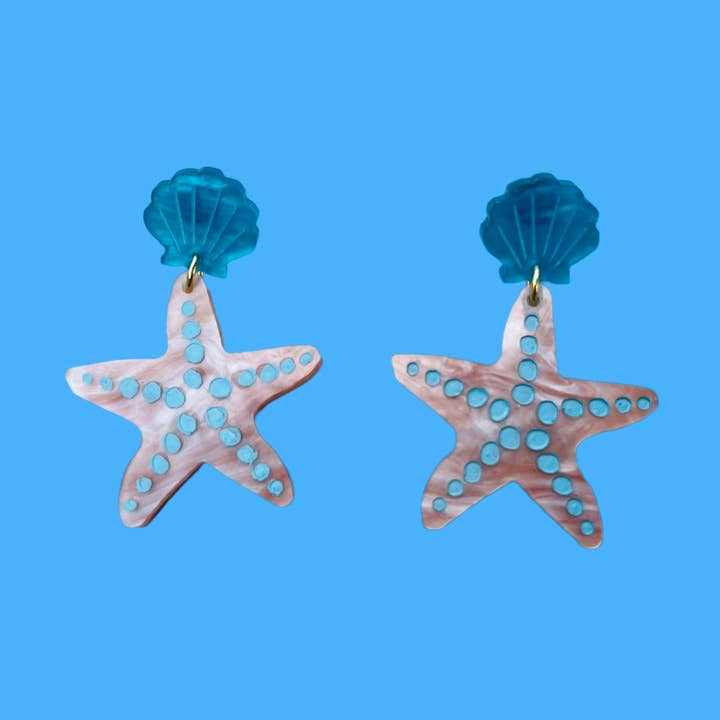 Boucles d'oreilles étoile de mer pour la vente par dconstruct