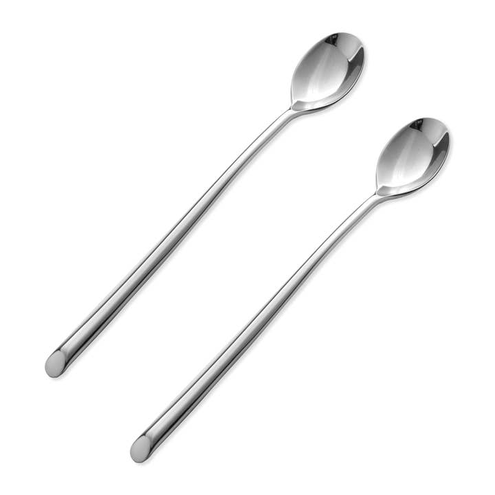 Stainless Steel 2-Piece 8.5 inch Carrara Ice Tea Spoon for wholesale by Supreme Housewares