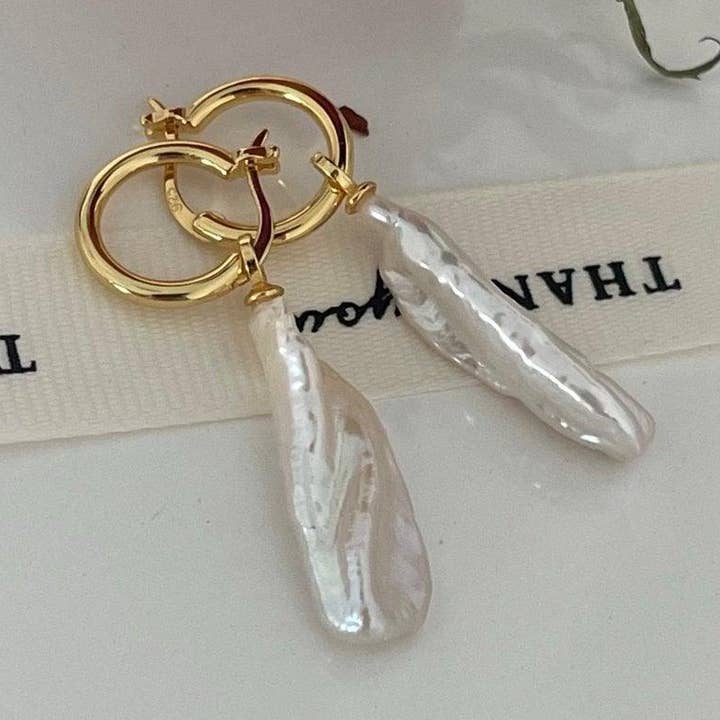 ZEN&CO Studio - Wholesale Dangle Earrings - HANNI Keshi Pearl drop earrings0