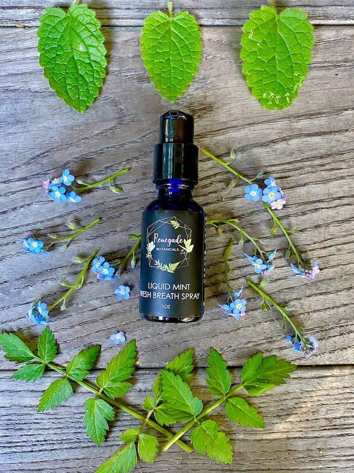 Liquid Mint Breath Spray for wholesale by Renegade Botanicals