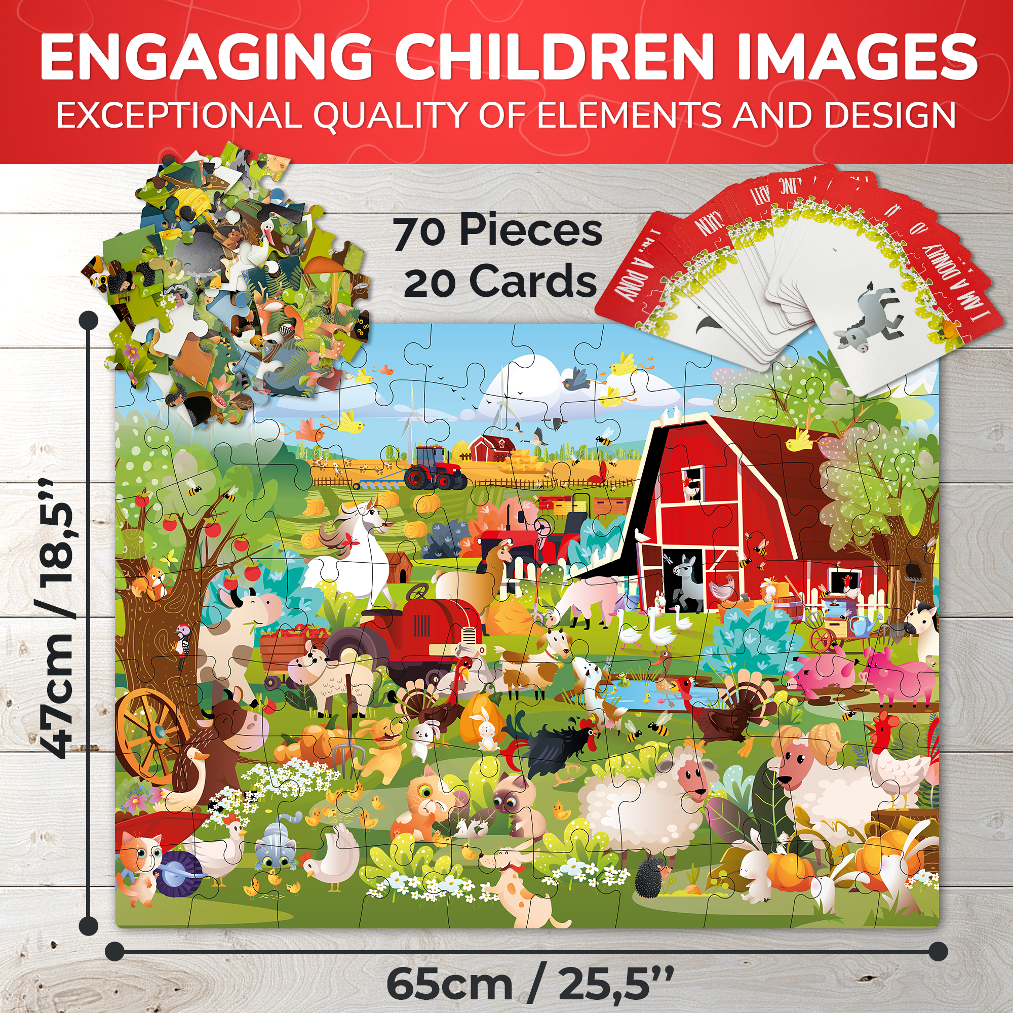 QUOKKA - Wholesale Puzzle - Kids - Search and Find Puzzle with Cards | Farm4