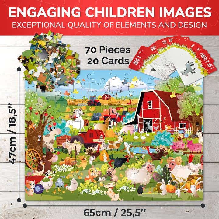 QUOKKA - Wholesale Puzzle - Kids - Search and Find Puzzle with Cards | Farm4