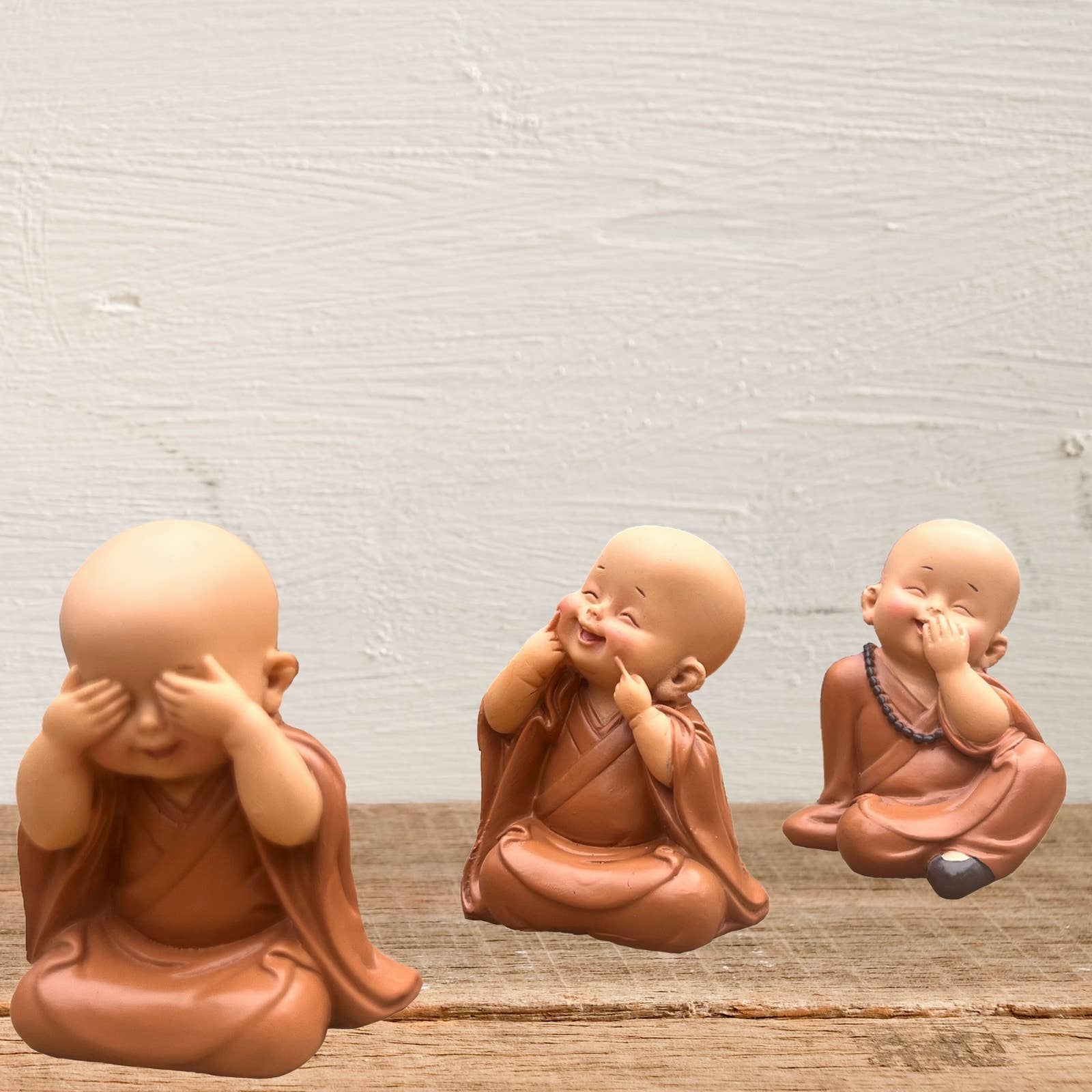 Zen'Arôme - Wholesale Decorative Figurine - Baby Buddha figurine inspired by the 3 wise monkeys2