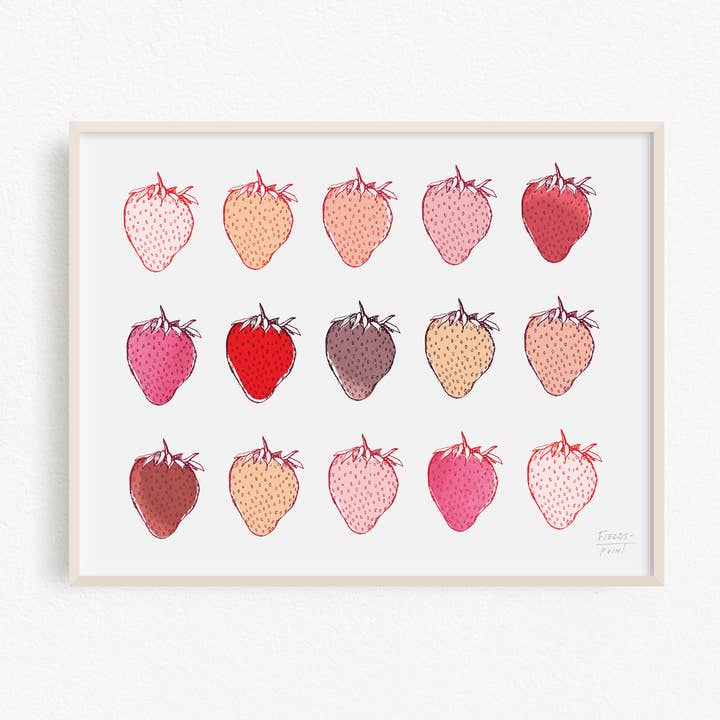 Strawberries - Kitchen Art Print for wholesale by Statement Goods