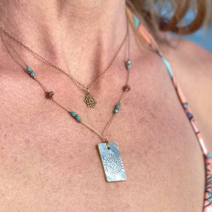 Mother of Pearl Shell Necklace - Neutral Colors for wholesale by Jo Bird Jewelry