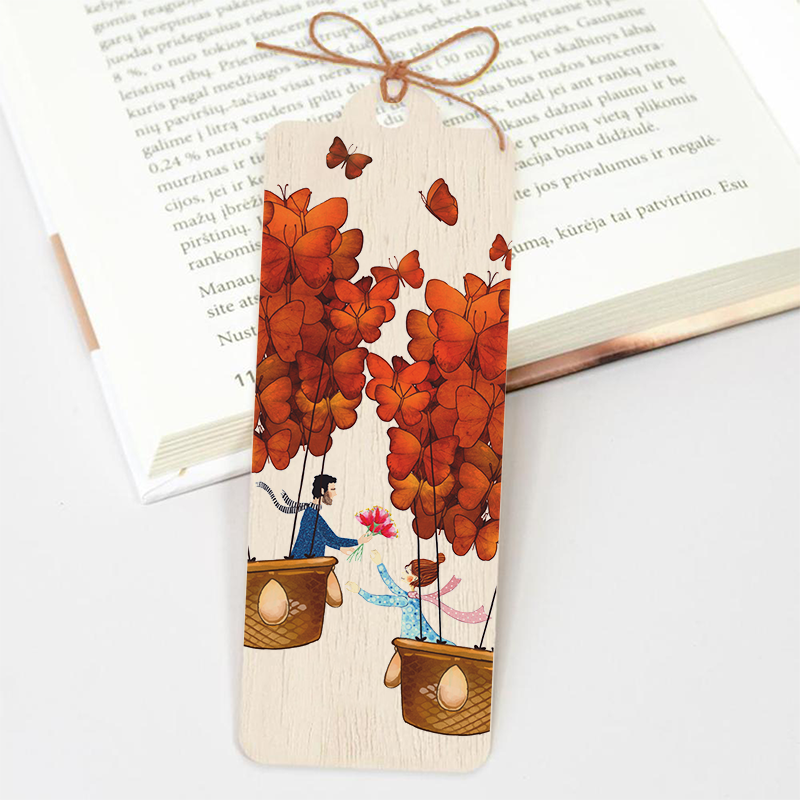 Cozywood - Wholesale Bookmark - Thousands in the sky Wooden Bookmark2