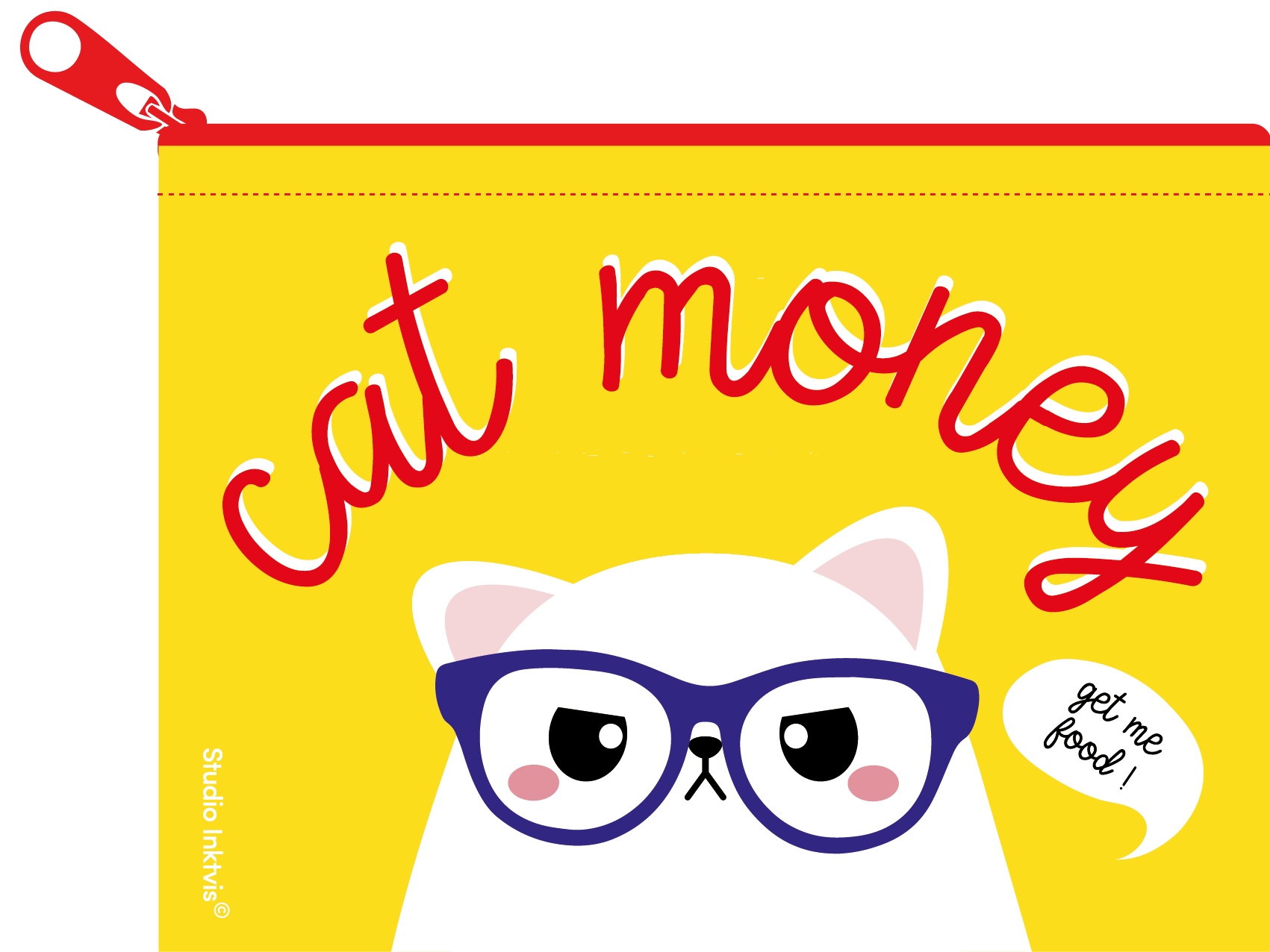 Studio Inktvis - Wholesale Coin Purse - Unisex - Mini wallet coin purse Cat money recycled plastic4