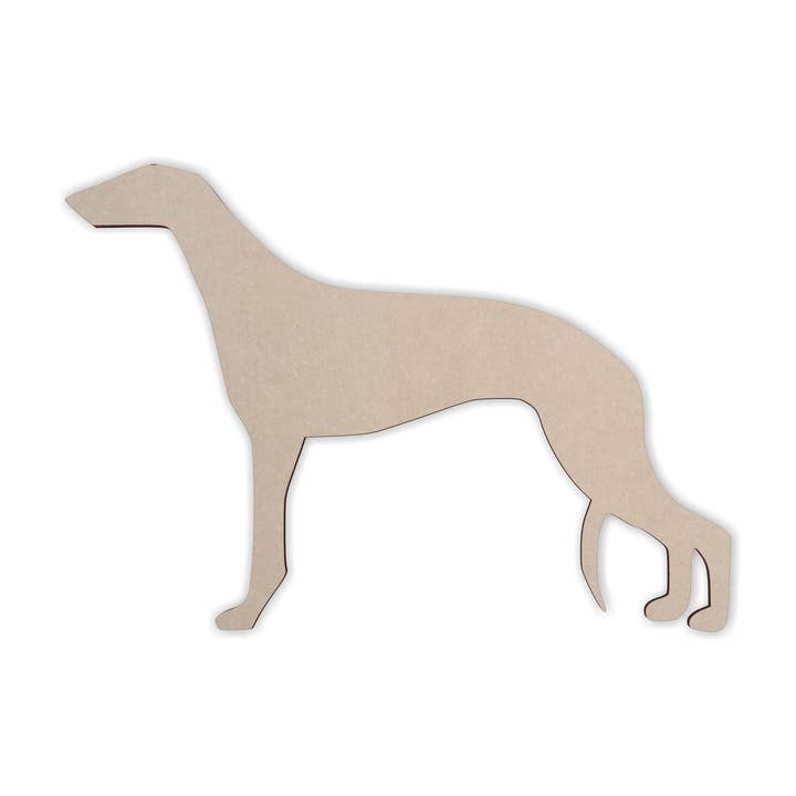 Silhouette Cutout met houten wanddecoratie voor honden - Greyhound voor wholesale door Jess and Jessica