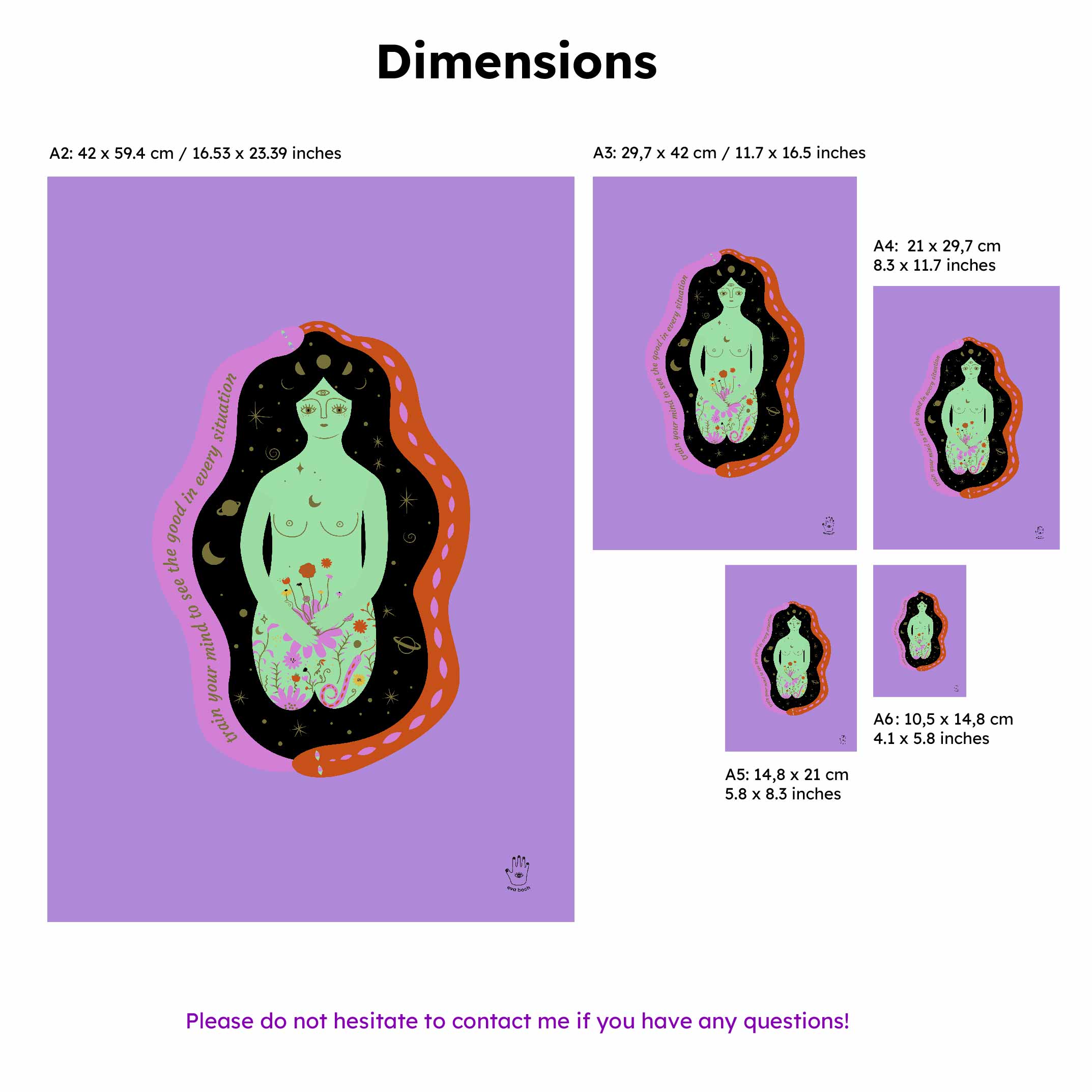 Eva Boch - Vendita all'ingrosso Stampa artistica - Stampa d'Arte Potere Intuizione Colorata, Stampa da Parete, Poster, Illustrazione7