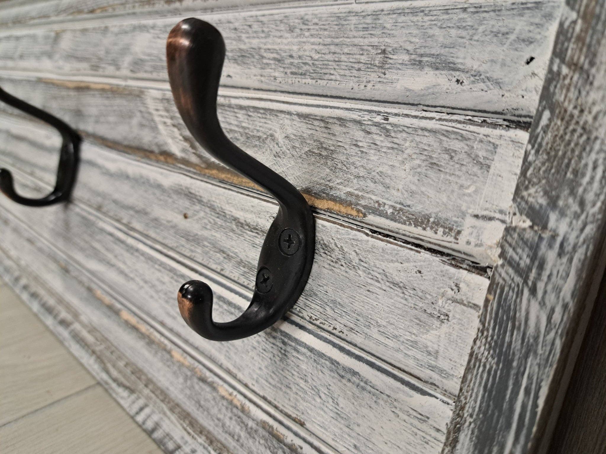 Rustic Brook Farm - Wholesale Coat Rack - Rustic Farmhouse Style Wooden Coat Rack - Weathered White6