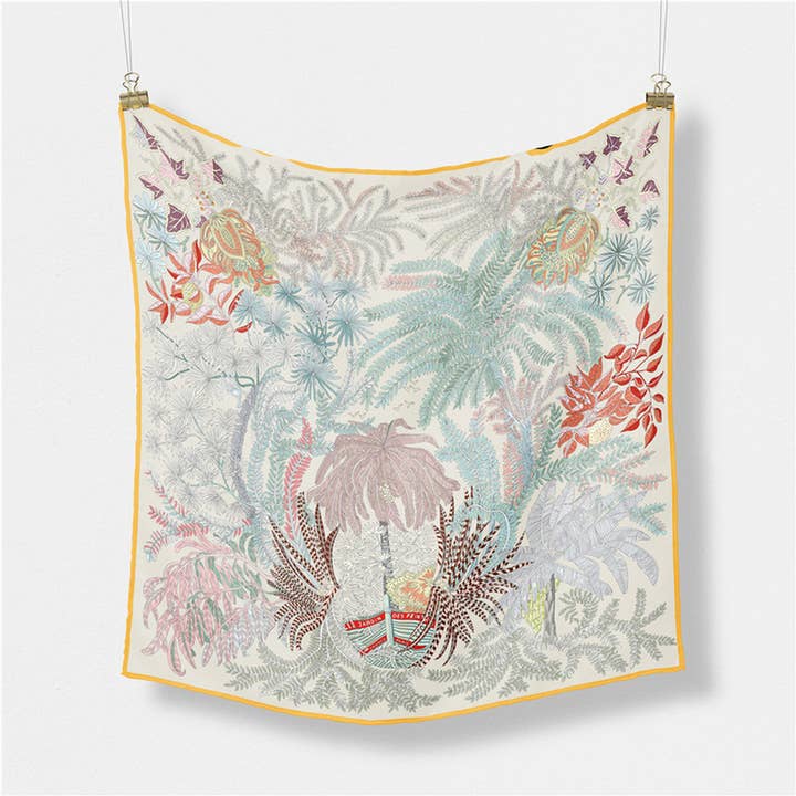 ACCITY - Wholesale Scarf - Women's - 20.9" Silky Satin Square Scarf – Sweet Cream Style_CWASC06423