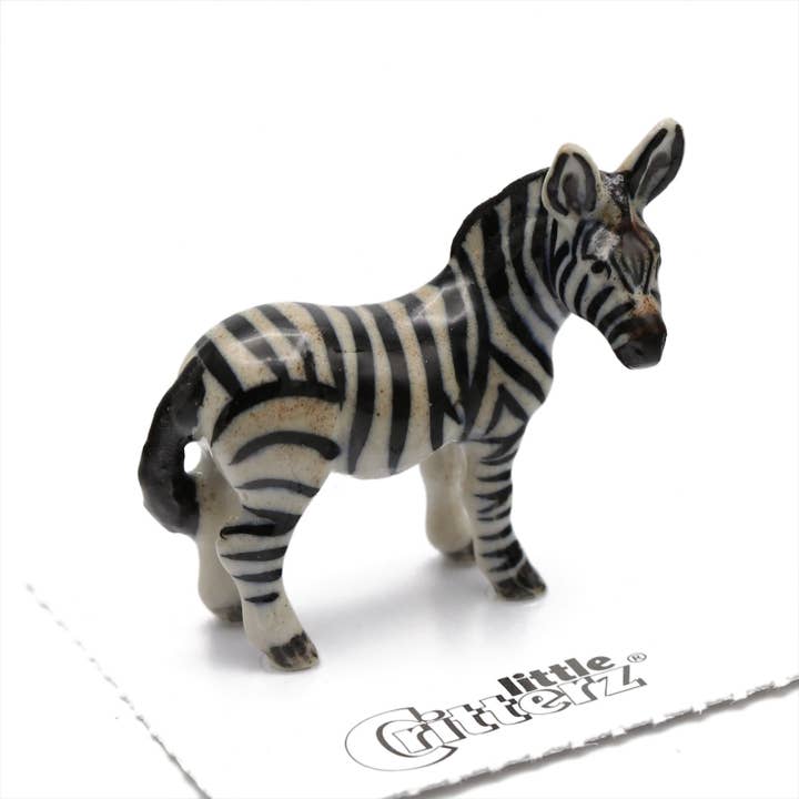 Little Critterz - Wholesale Decorative Figurine - Flicker Zebra Porcelain Miniature