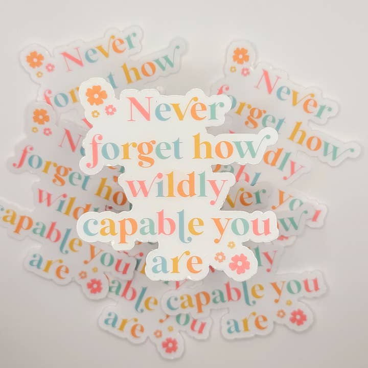 Wildy Capable Aufkleber für den Großhandel von Marigold & Aster Creative